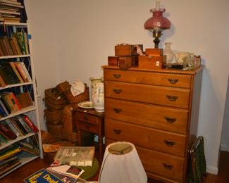Chest of drawers and plenty of baskets by various makers.