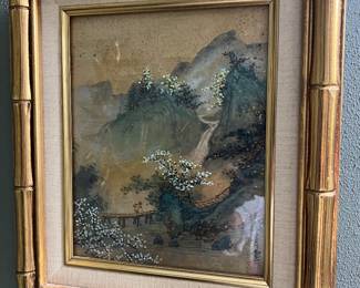 Vintage Painting Landscape Scene