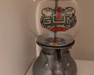 Antique Bubble Gum Machine Bluebird 1 Cent Vendor