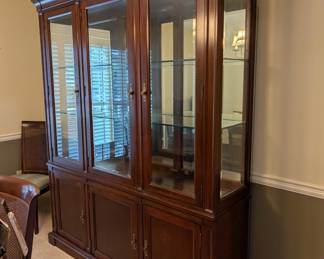 Ethan Allen China Cabinet with Light