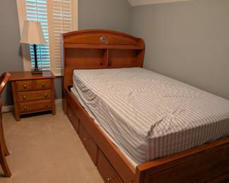 NFL Rooms to Go Captains Bed, Side Table, Chest of Drawers