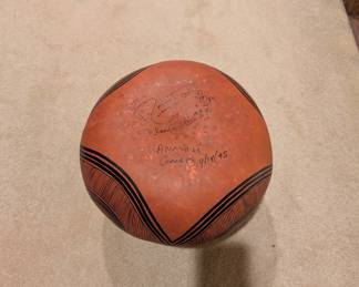 Robert Rivera Signed Gourd Art Pot