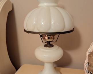 Vintage Milk Glass Lamp