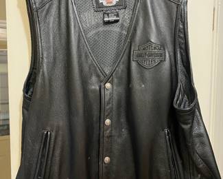 Leather Harley Davidson Vest