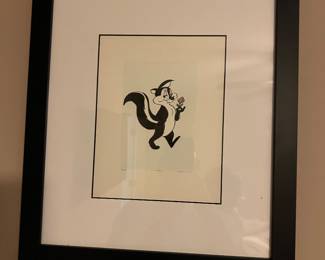 Pepe Le Pew Chuck Jones Signed Print/Numbered