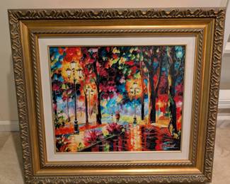 Watery Street Impressionist Painting by Daniel Wall