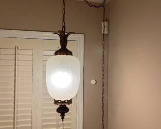Vintage Hanging Glass Lamp