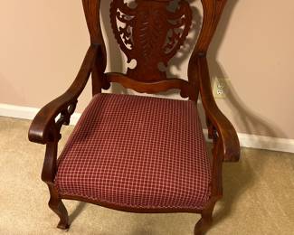 Vintage Wood Carved Chair