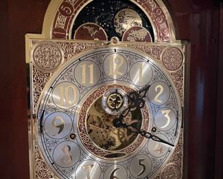 Face of Howard Miller Grandfather Clock