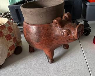Terracotta Pig Planter