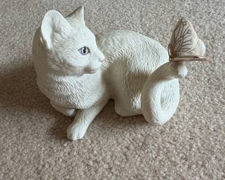 Lenox "Enchantment" Cat with Butterfly Figurine