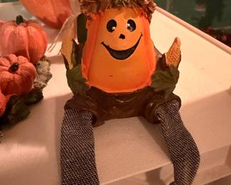 Pumpkin Scarecrow Figurine