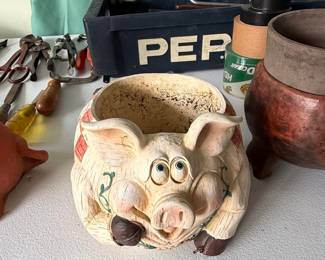 Vintage Pig Planter, 1980s