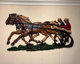 Vintage Sexton Horse and Sulky Wall Decor