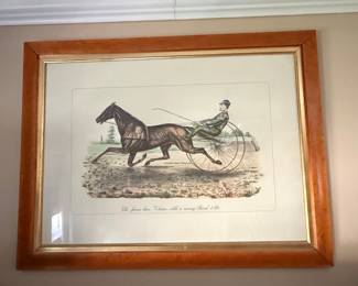Currier & Ives "The Famous Horse Volunteer" Lithograph