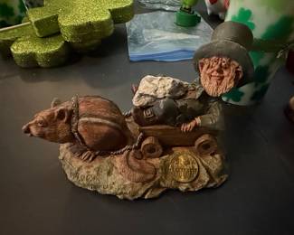 Douglas The Leprechaun and the Chipmunk Figurine by Tom Clark