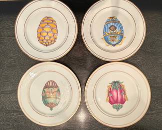 Limoges 'Faberge Egg' Decorative Plates