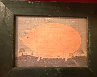 Folk Art Pig Painting by Warren Kimble