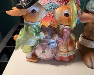 Vintage Victorian Collection Easter Bunny Figurines