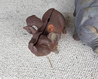Vintage Cast Iron Piggy Bank / Doorstop