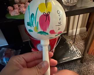 Vintage Hand-Painted Mexican Maracas