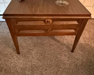 Vintage Two-Drawer Mid-Century Modern End Table by American of Martinsville