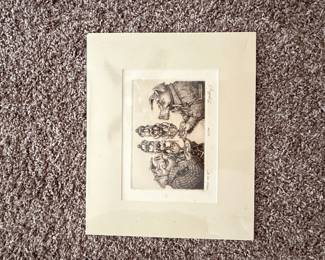 Piggin' Out II Etching by Dale C. Bradley