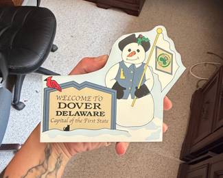 City of Dover Snowman Decorative Sign