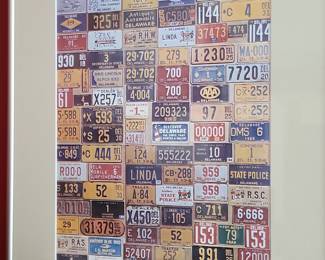 Delaware License Plate Collection Display
