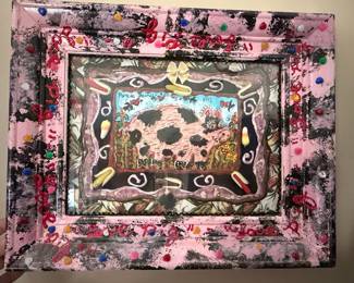 Folk Art "Pigsla Bounds-Seemans" 1999 Framed Artwork