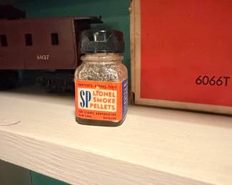 Vintage Lionel SP Smoke Pellets Bottle (Orange Label)