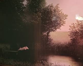 Michael Sowa "The Diving Pig" Art Print