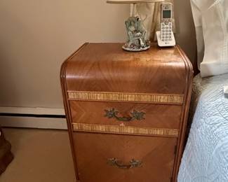 Vintage Art Deco Waterfall Nightstand
