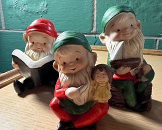 Homco "Xmas 1978" Gnome Figurines