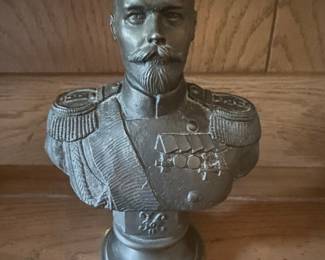 Vintage Bronze Bust of Tsar Nicholas II