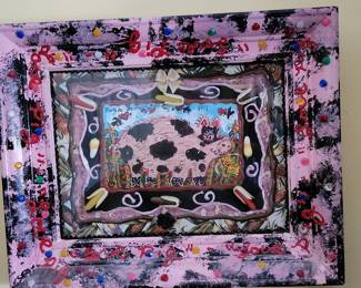 Pamella Bounds-Seemans "Save Big" Folk Art Pig Painting
