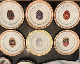 Limoges Fabergé Imperial Egg Plates