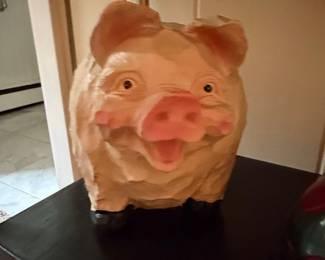 Vintage Chalkware Piggy Bank