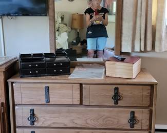 Vintage Oak Dresser with Mirror