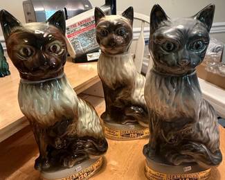 Vintage 1967 Jim Beam Cat Decanters (Set of 3)