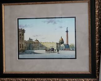 Palace Square, St. Petersburg Watercolor