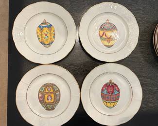 J. Godinger & Co. Limoges "Imperial Egg" Decorated Plates