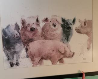St. Clair "Pigs" Watercolor Print