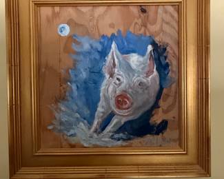 Pig Portrait Painting