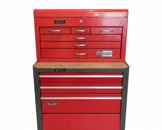 Waterloo Red Metal Drawer Rolling Tool Chest and Craftsman Red Metal Drawer Rolling Tool Cabinet