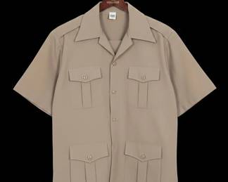 Mens Khaki Military or Uniform Shirt