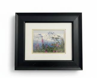 Mountain Landscape Framed Prints Set of Mt. Rainier and Denali Inspired third image