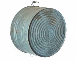 Vintage Galvanized Metal Water Cooler Can