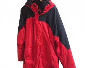 Red and Navy Blue Ski Jacket