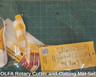 OLFA Rotary Cutter and Cutting Mat Set